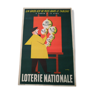 Affiche ancienne loterie nationale