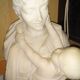 Alabaster bust of a woman and child, 19th century, H Saul Fanfani.