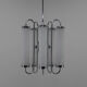 5-flamming tubular bauhaus chandelier, 1930s