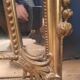 Large gold mirror with closed edges
