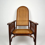 Fischel canned armchair with rack and pinion around 1910