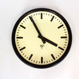 Bakelite railway clock from pragotron, 1950s
