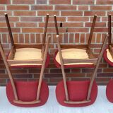 Lot of 4 middle century chairs