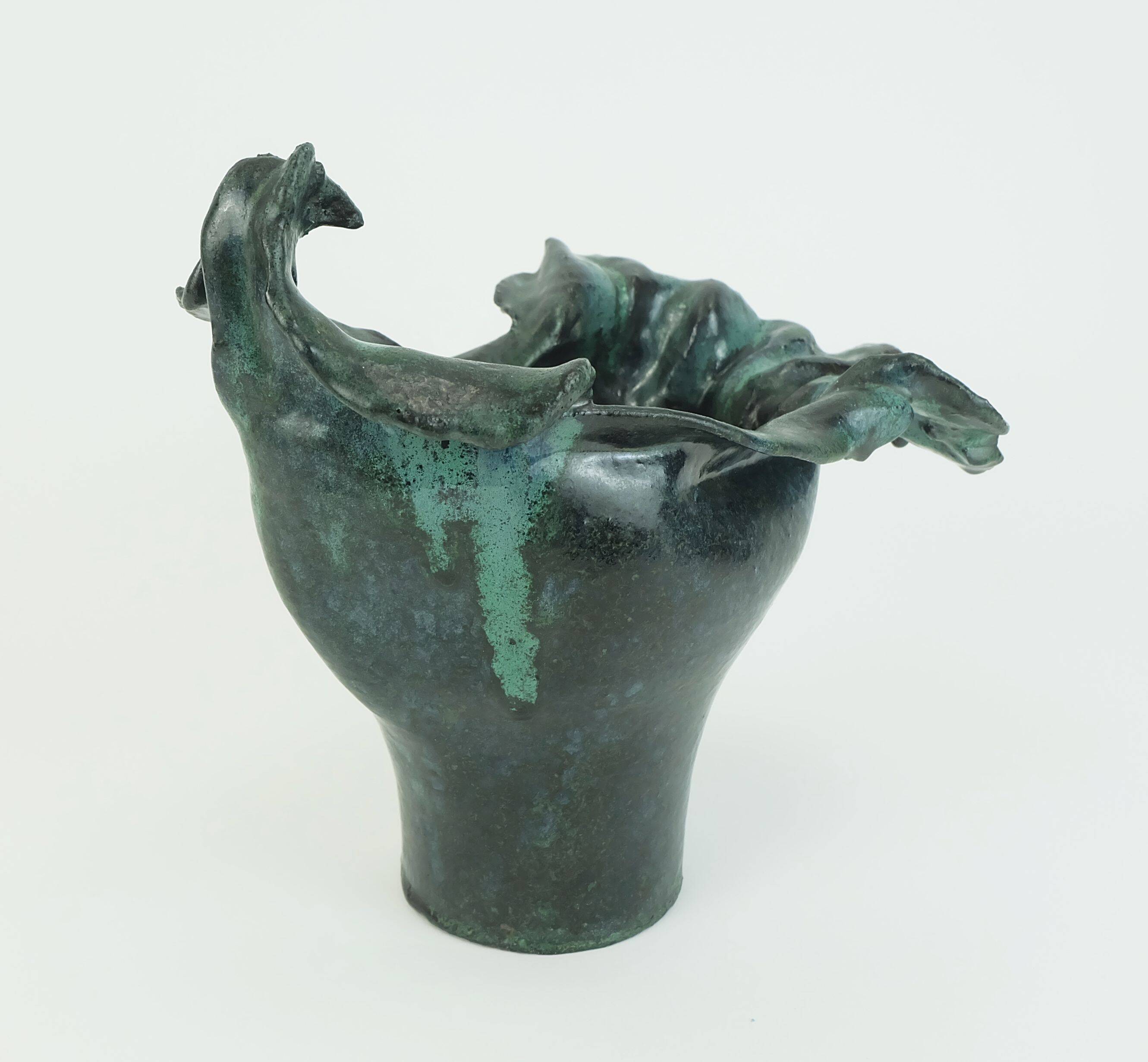 danish modern ceramic VASE bowl studio pottery conny walther demark 60s70s