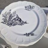 Salins earthenware table service model Chantal, 55 pieces.