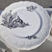 Salins earthenware table service model Chantal, 55 pieces.