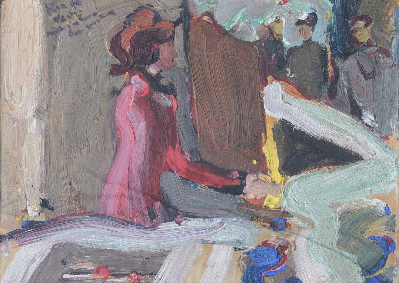 The Piano Player - Impressionist Oil Sketch