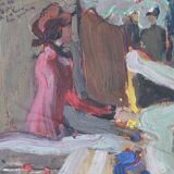 The Piano Player - Impressionist Oil Sketch