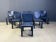 Set of 6 blue Arcadia dining chairs by Paolo Piva for B&B Italia