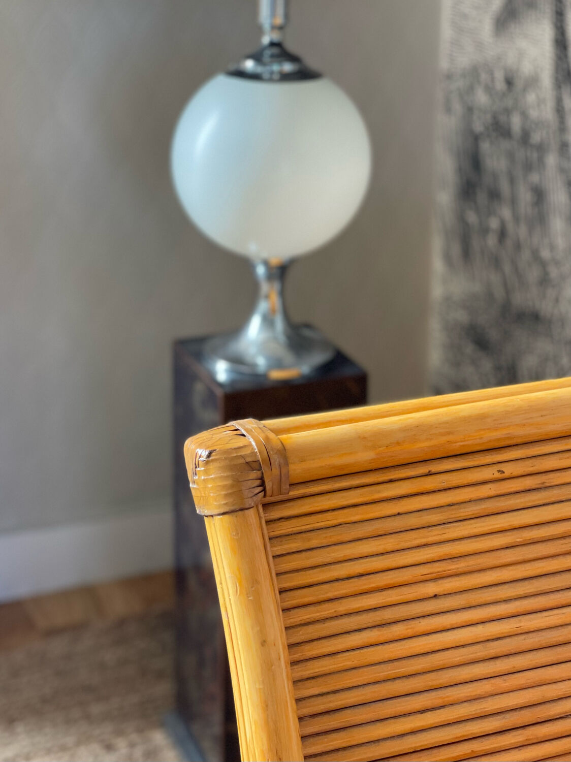 Maugrion armchair in rattan