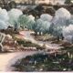 Watercolor saint paul de vence signed jacques anger 1977, provence alpes maritimes 06 impressionism