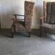 Pair of Art Deco brown meridians in upholstery fabric — 1930s (Budapest)