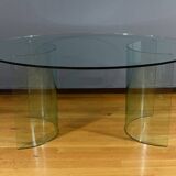 Oval Glass Table, attributed to Fiam, Italy – 1980