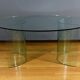 Oval Glass Table, attributed to Fiam, Italy – 1980