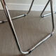 Chaises pliantes vintage Soudexvinyl Chrome / skaï orange