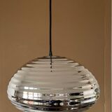 Vintage silver glass pendant light