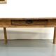XXL table with 6 legs made of solid pine and rubberwood.