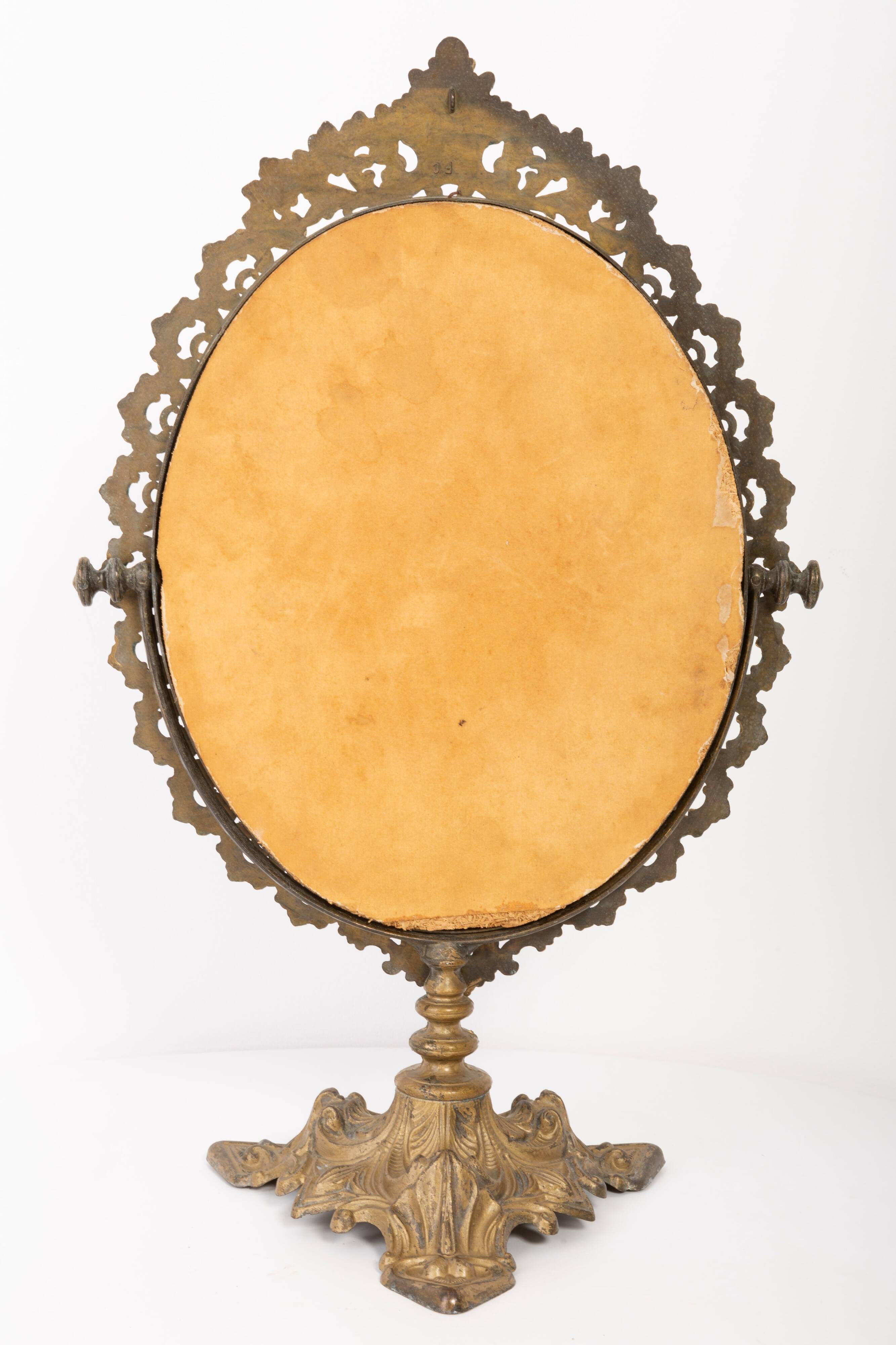 Miroir vintage doré mi-siècle, Italie, années 1960