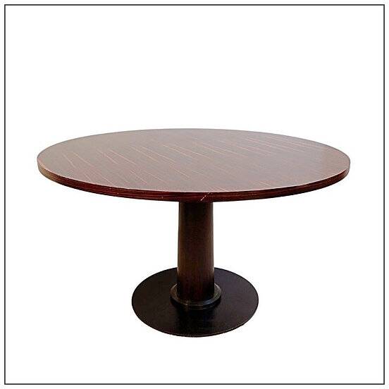 Macassar ebony round dining table Ø 128cm