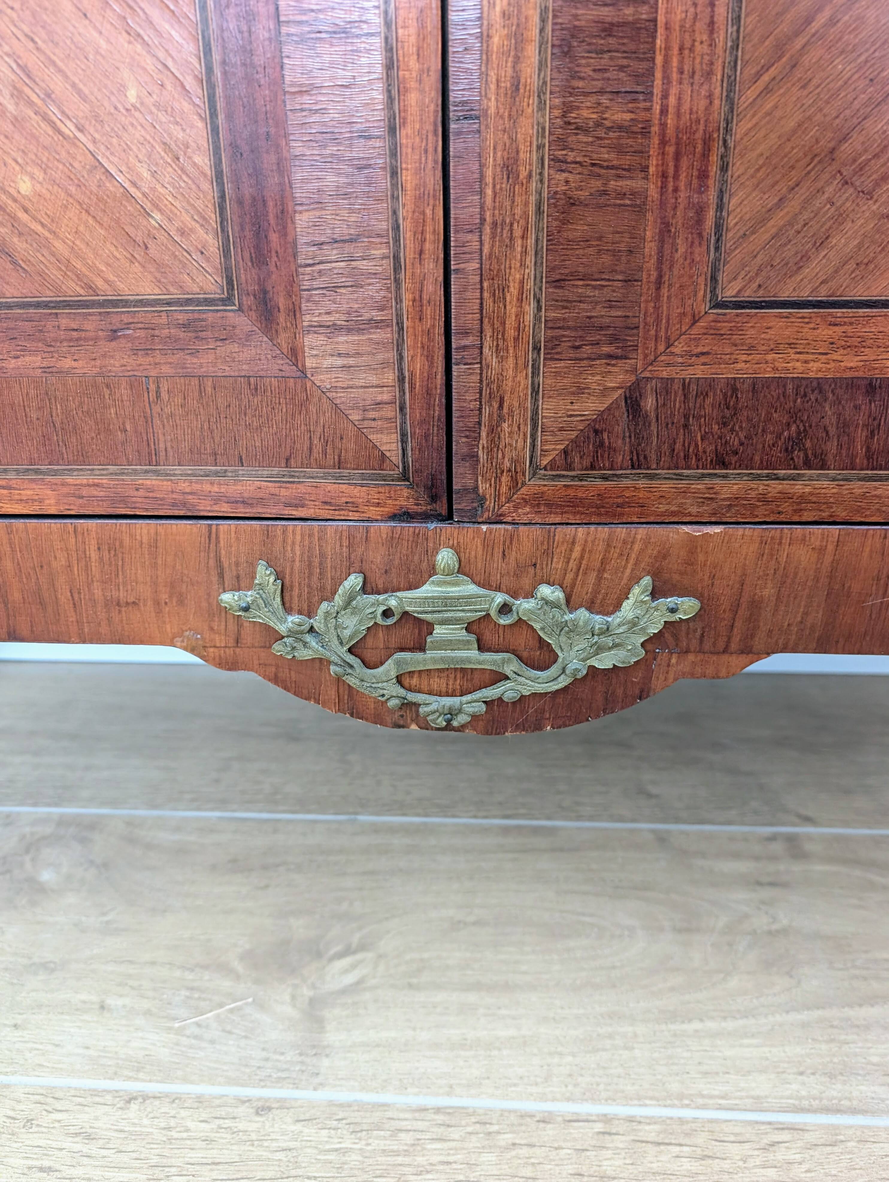 Marquetry library in Transition style Louis XV / Louis XVI