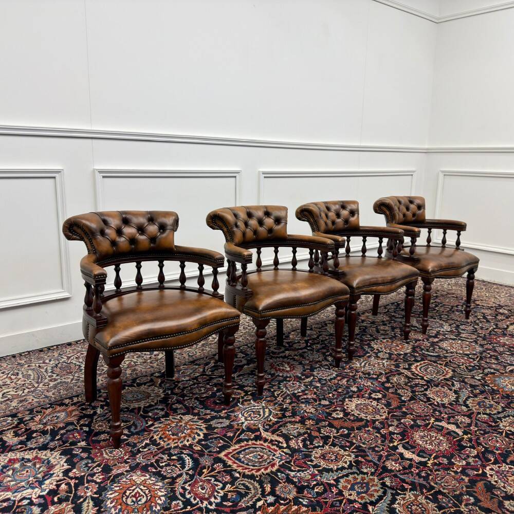 Set of Classic English Springvale Chesterfield Chairs