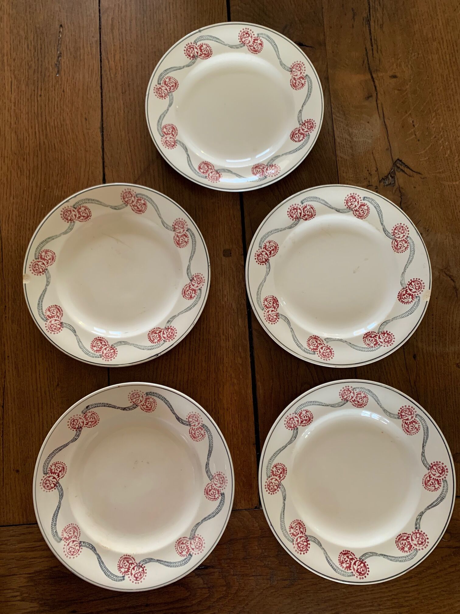 Antique ceramic hollow plate