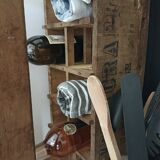 Wooden box with lockers