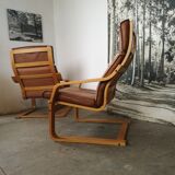 Pair of "Poang" armchairs by Noboru Nakamura