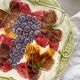 Antique plate in barbotine grapes and vine leaves from Orchies