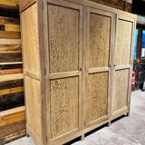 Old hardware cabinet in pitch pine - Early 20th century - Sandblasted