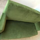 Vintage sofa in green velvet