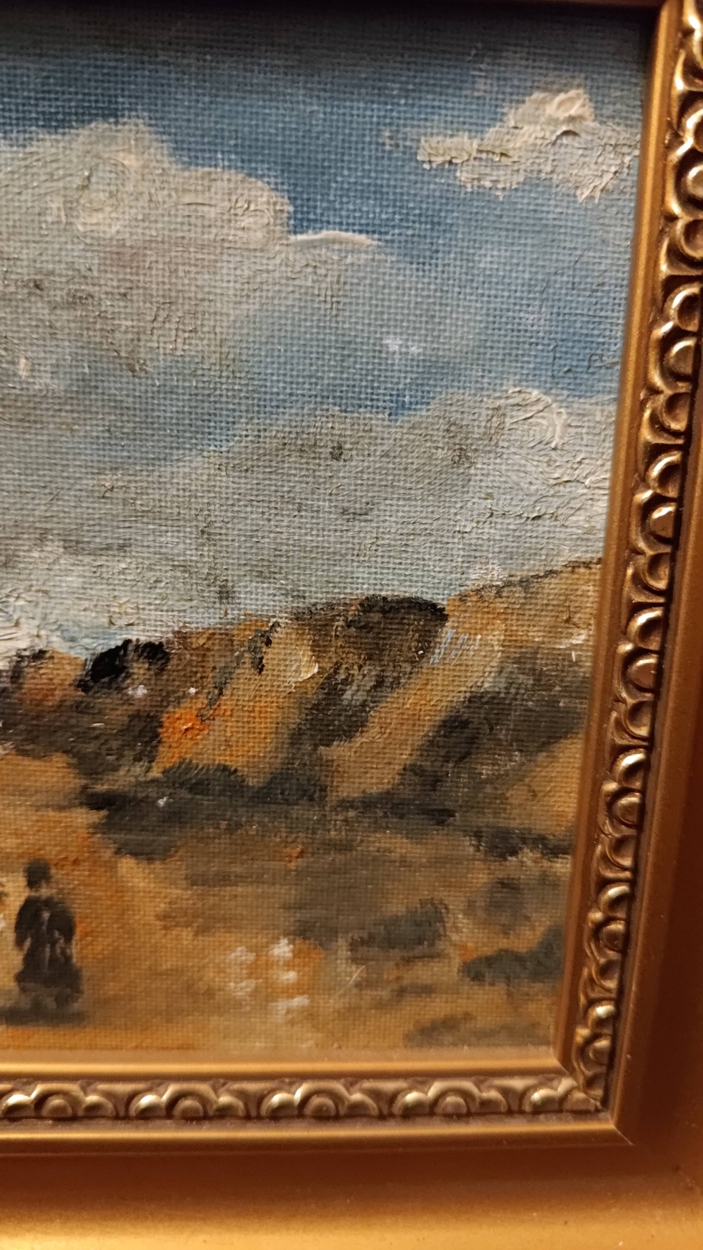coastal painting oil on masonite