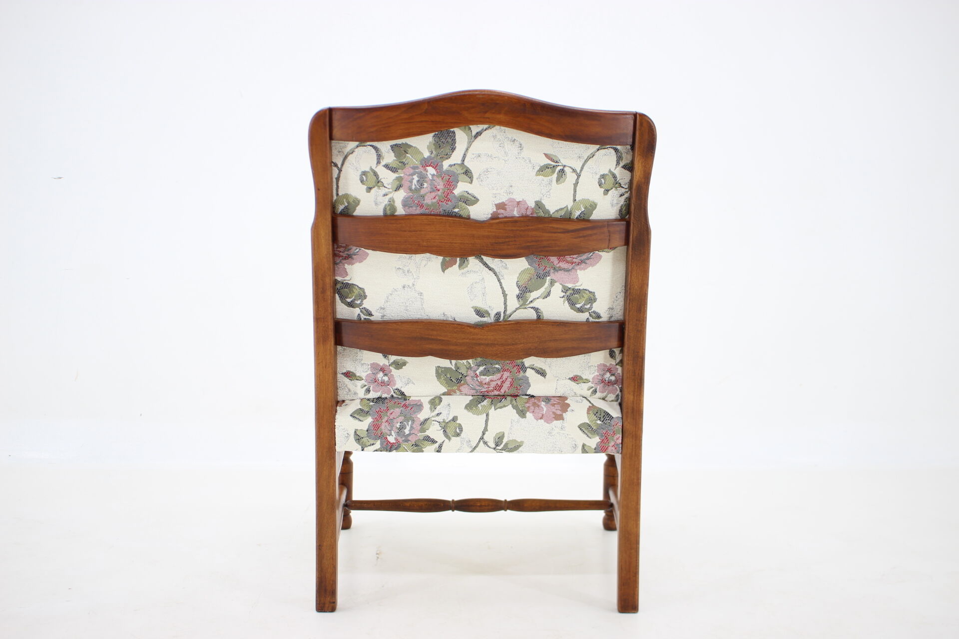 1940s Antique Beech Armchair in Gobelin Fabric,Czechoslovakia
