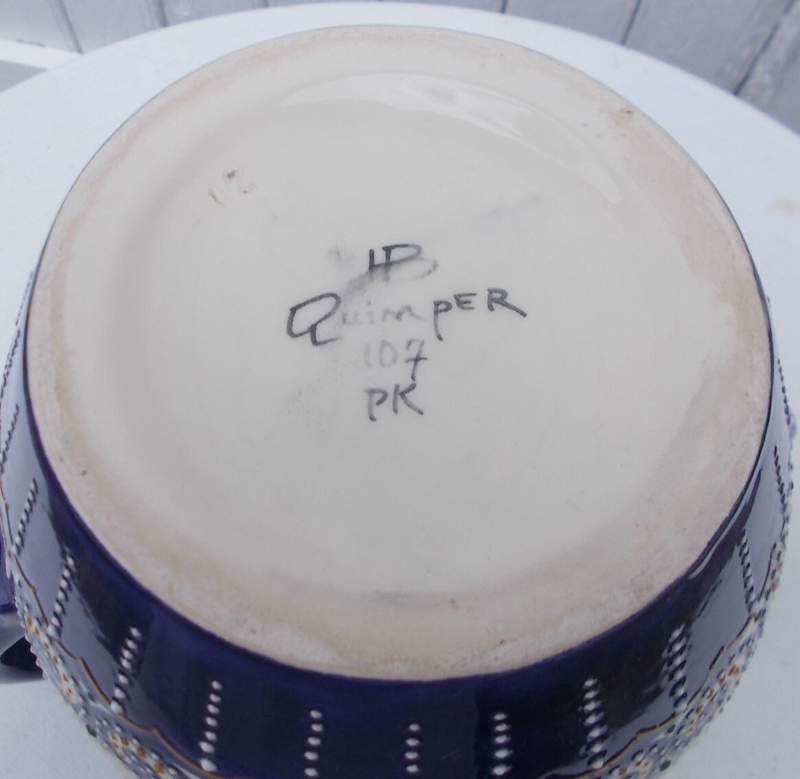 Quimper Henriot faience vase