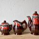 VALLAURIS - vintage coffee or tea service - signed - 15 pieces