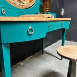 Louis XVI style dressing table in elm magnifying glass