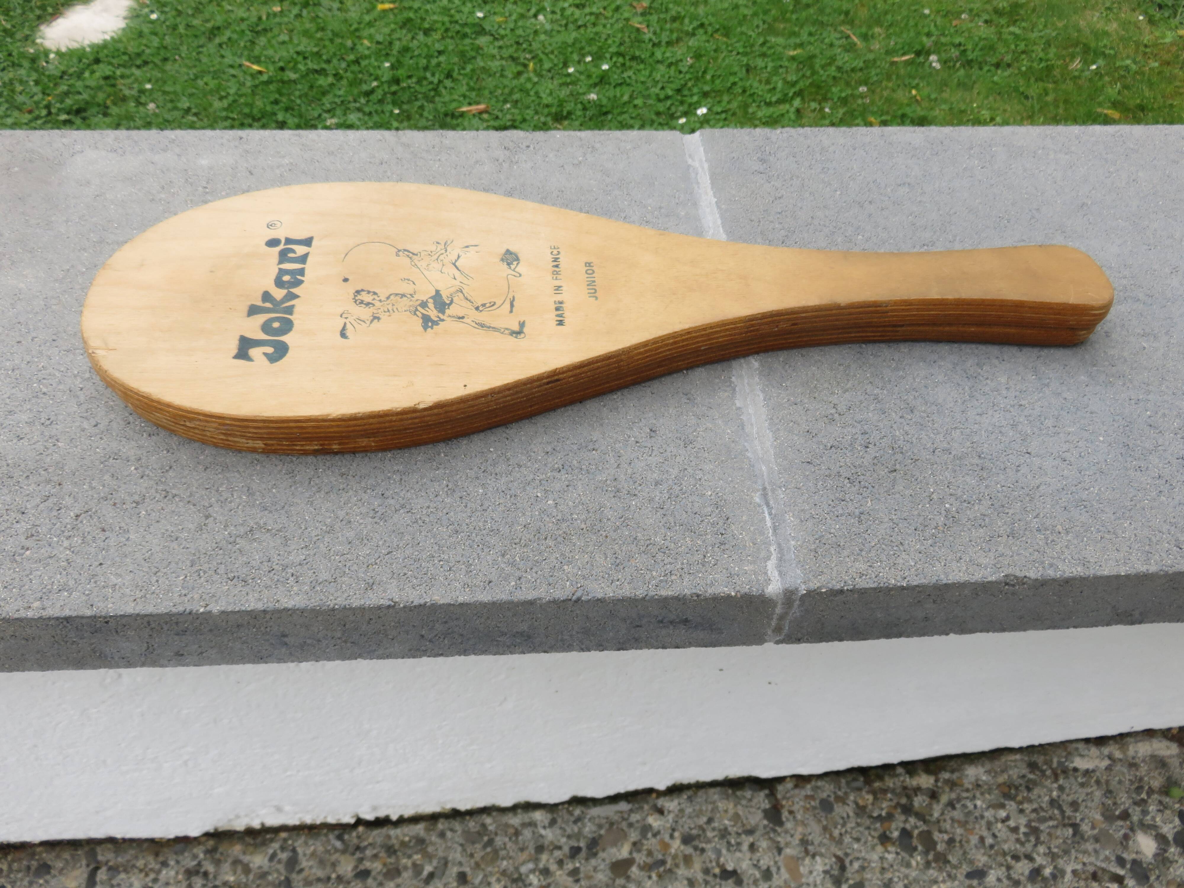 Pair of wooden "jokari" snowshoes, Basque country, 1960