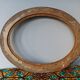 Old oval wooden frame