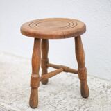Tabouret vintage, tabouret bois, tabouret d'appoint, porte-plante