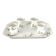 Egg cups on a Limoges porcelain tray by Bernardaud with a barbel decoration.