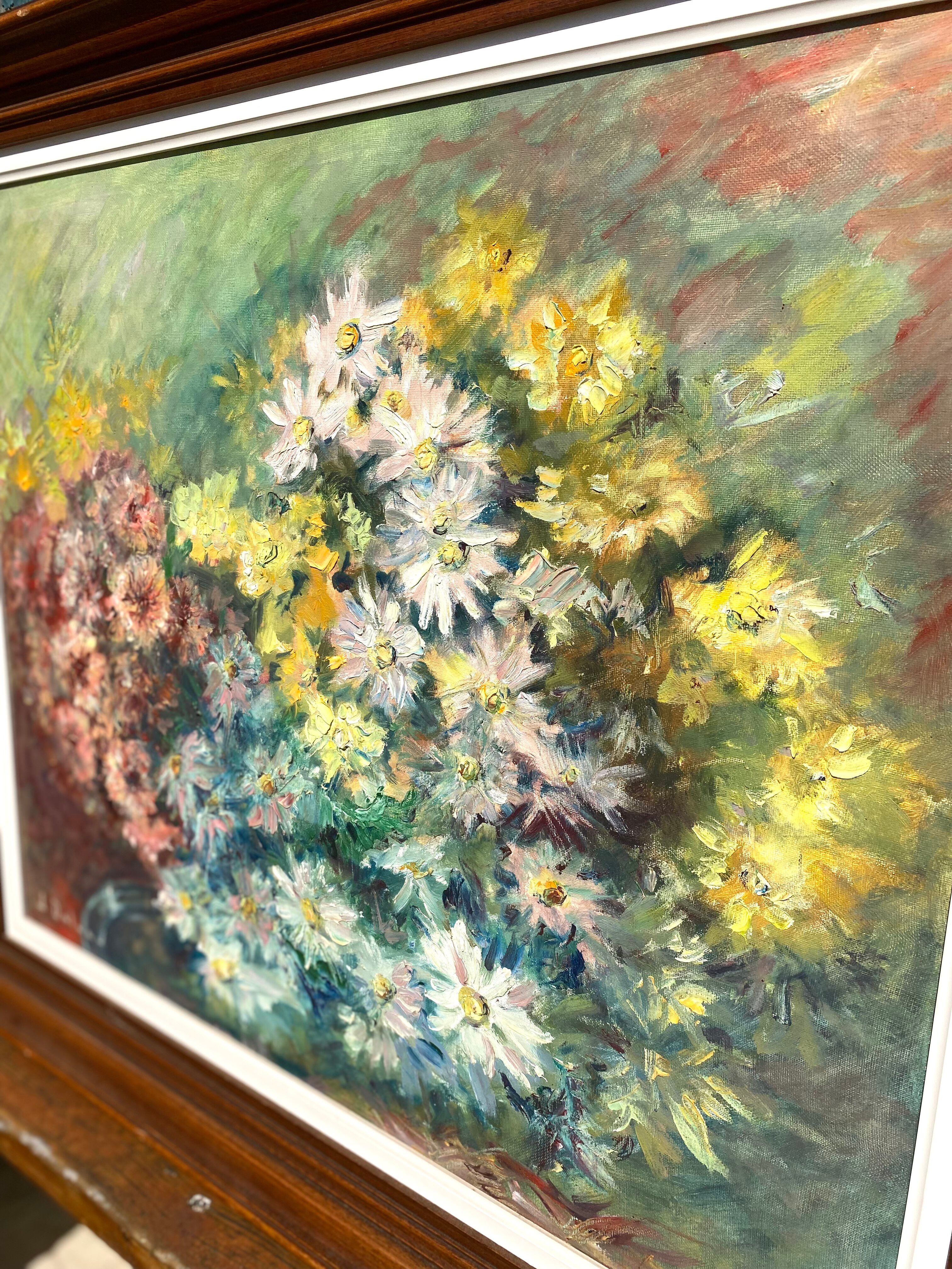 Huile sur toile - Bouquet impressionniste - 1950 il