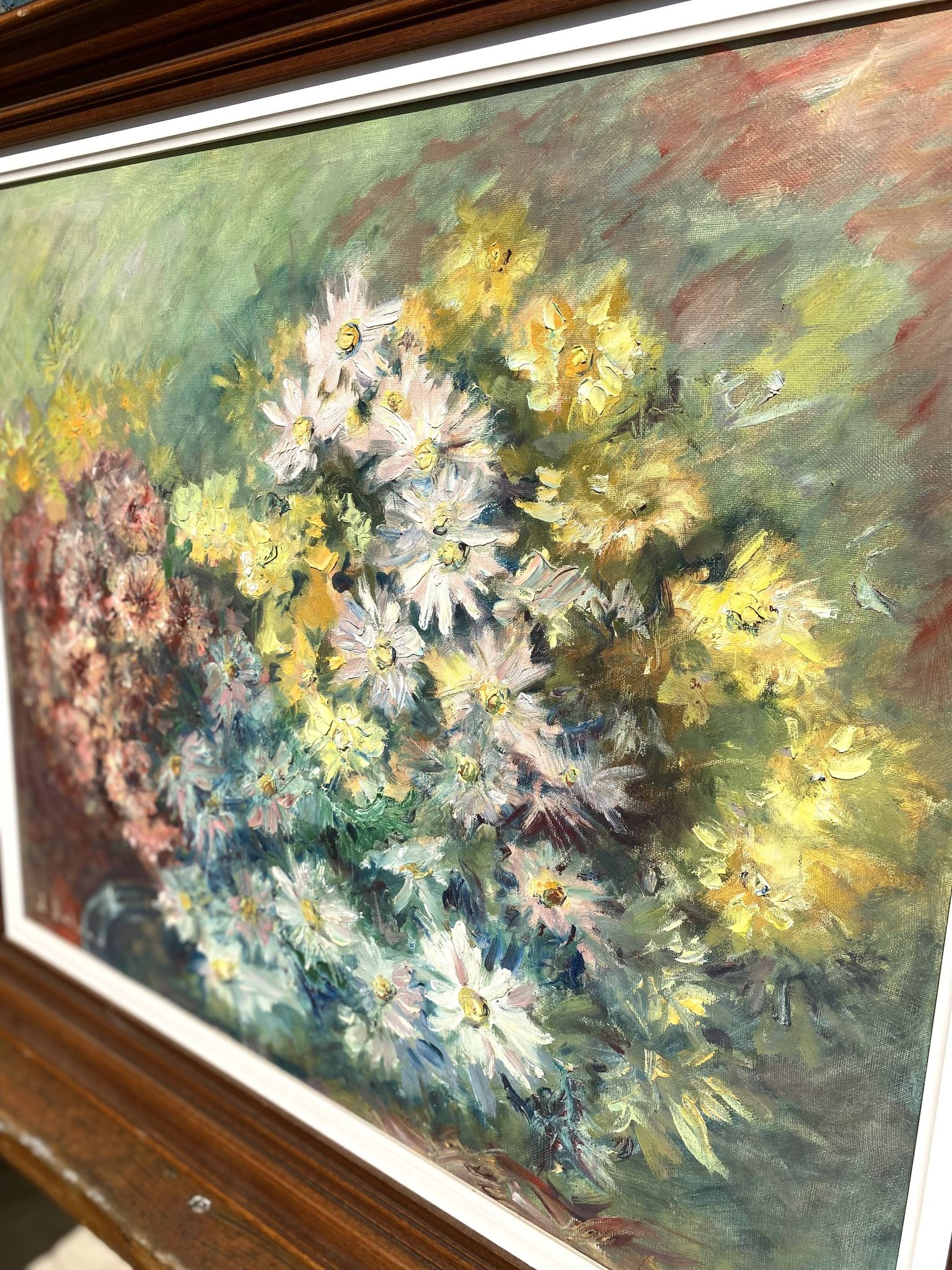 Huile sur toile - Bouquet impressionniste - 1950 il