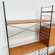 1960s vintage freestanding teak shelving system by WHB