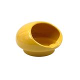 Space age yellow ceramic ashtray, Viba Italy 1970s
