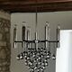 Chandelier with 79 Murano glass drops