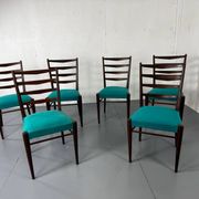Mid-century modern Danish teak dining chairs from the 1950s, set of 6.