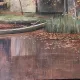 Vintage Autumn Landscape Oil Painting