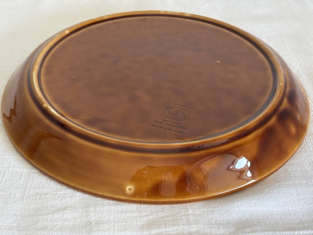 Round hollow serving dish Sarreguemines model Hawai