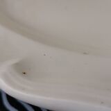 2 oval raviers Sarreguemines solid ivory color