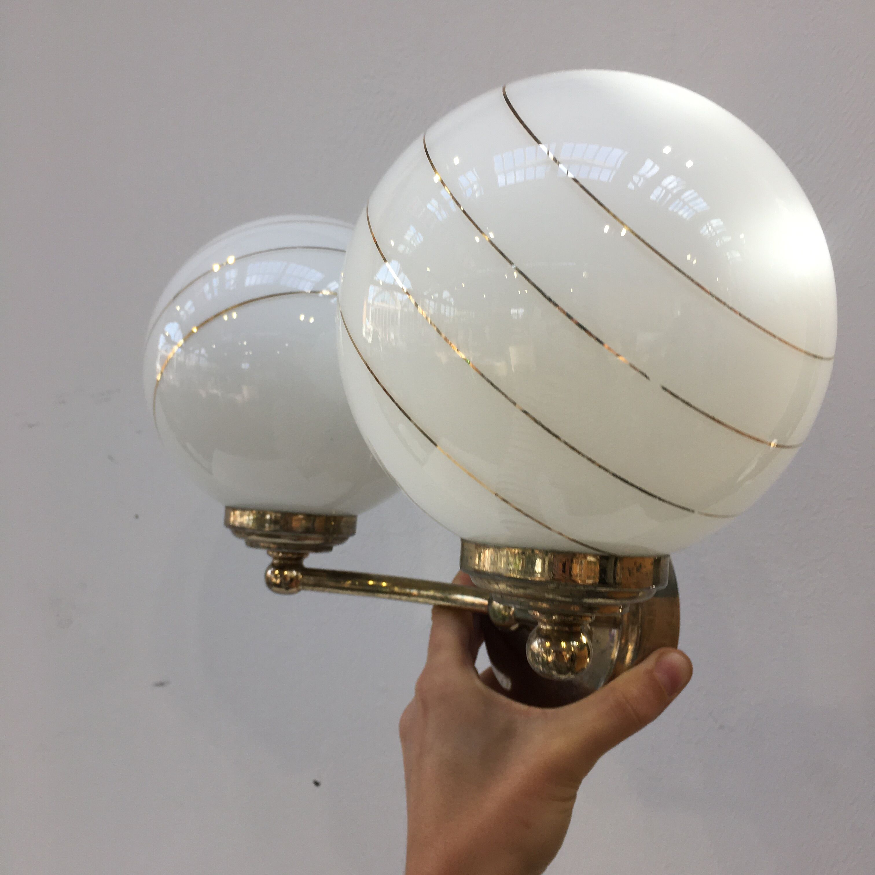 Double wall lamp two Art Deco